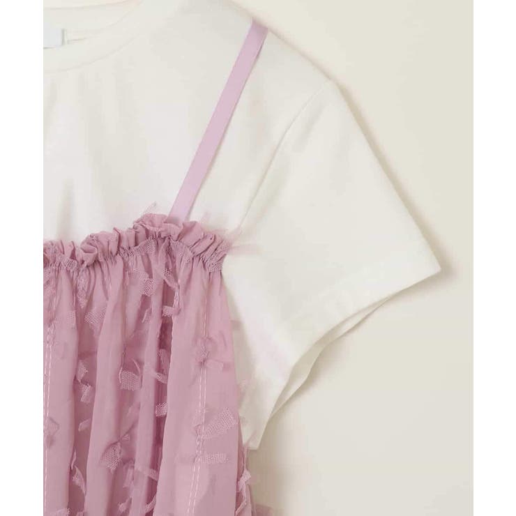 【接触冷感/ジメジメ対策】[160]シフォンキャミドッキングトップス | a.v.v【KIDS】 | 詳細画像5 