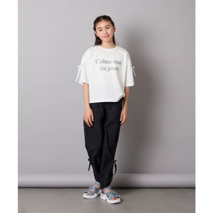 【接触冷感/ジメジメ対策】[160]袖スリットロゴTシャツ | a.v.v【KIDS】 | 詳細画像25 