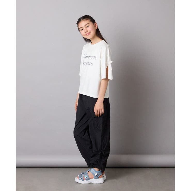 【接触冷感/ジメジメ対策】[160]袖スリットロゴTシャツ | a.v.v【KIDS】 | 詳細画像26 