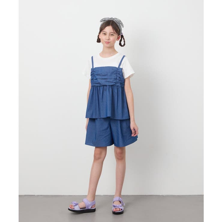 [160]ギャザーキャミドッキングトップス | a.v.v【KIDS】 | 詳細画像12 