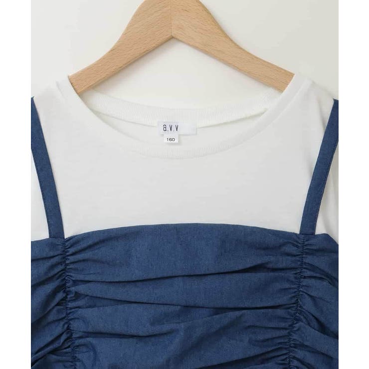 [160]ギャザーキャミドッキングトップス | a.v.v【KIDS】 | 詳細画像18 