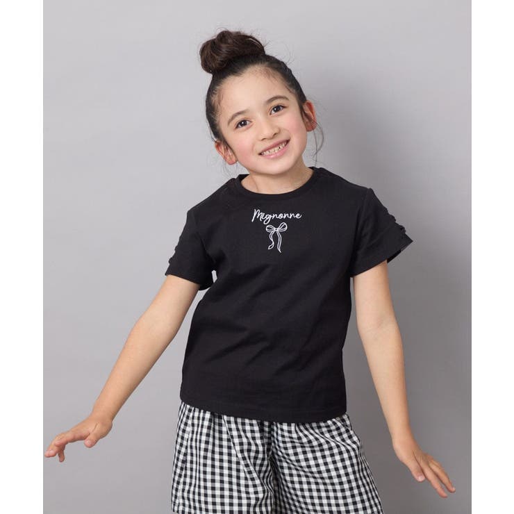 【毛玉になりにくい/安心の綿100％】[160]ソデレースアップＴシャツ | a.v.v【KIDS】 | 詳細画像12 