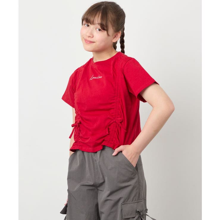 [130-160]【毛玉になりにくい/綿100％】クロップドドロストTシャツ | a.v.v【KIDS】 | 詳細画像2 