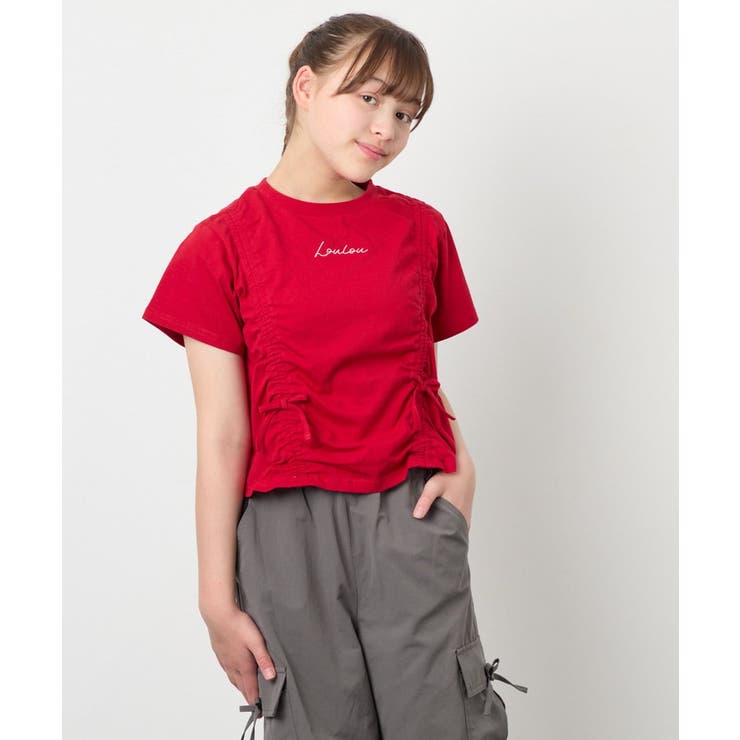 [130-160]【毛玉になりにくい/綿100％】クロップドドロストTシャツ | a.v.v【KIDS】 | 詳細画像3 