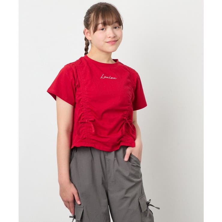 [130-160]【毛玉になりにくい/綿100％】クロップドドロストTシャツ | a.v.v【KIDS】 | 詳細画像4 