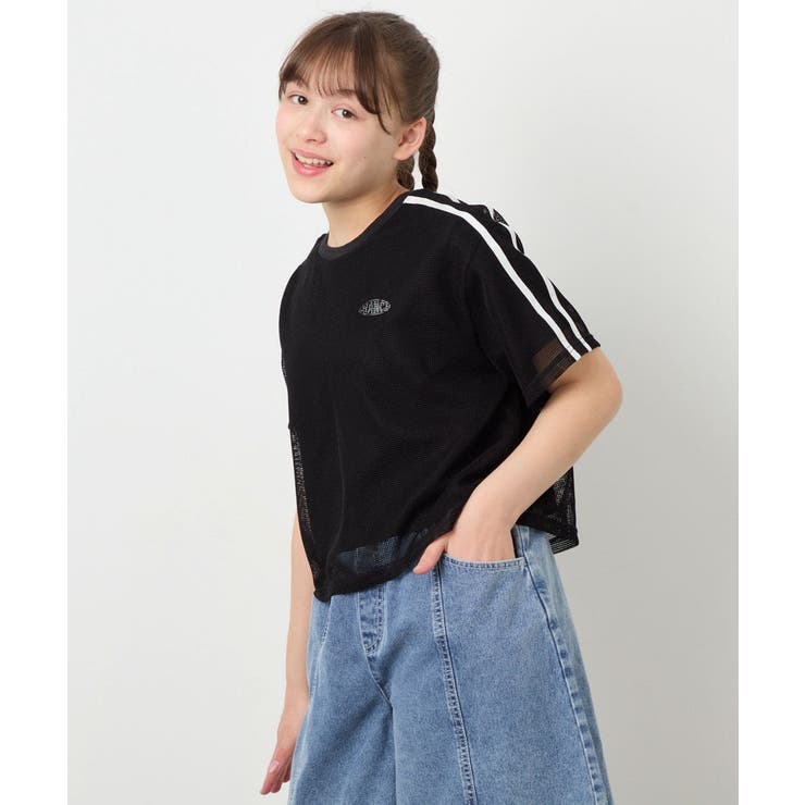 [120-160]メッシュレイヤードTシャツ | a.v.v【KIDS】 | 詳細画像1 