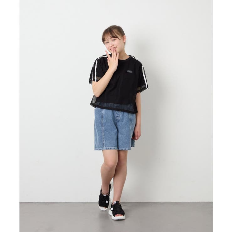 [120-160]メッシュレイヤードTシャツ | a.v.v【KIDS】 | 詳細画像23 