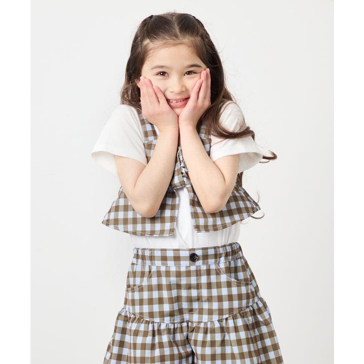 [120 160][ママとお揃いコーデが叶う セットアップ可能]リボンビスチェド… | a.v.v【KIDS】 | 詳細画像3 