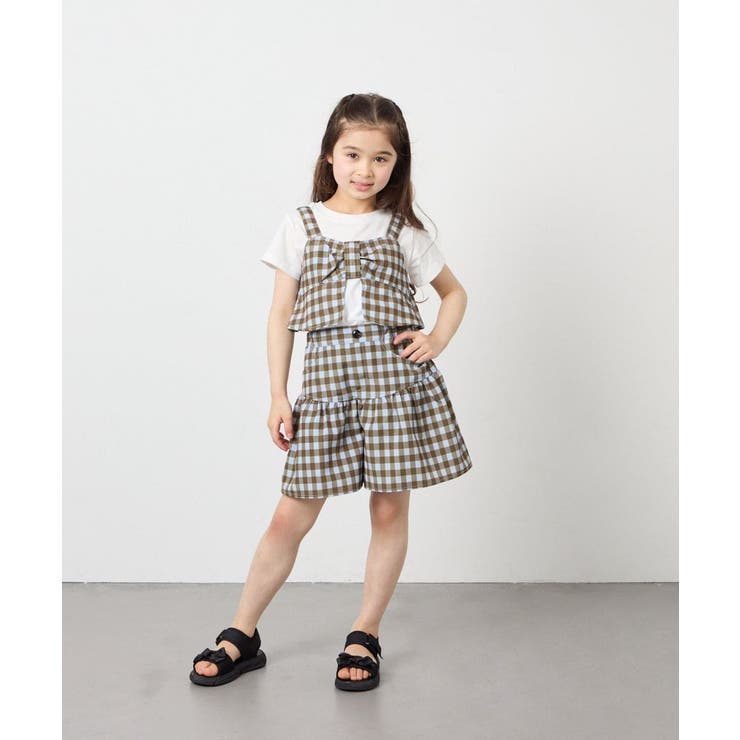 [120 160][ママとお揃いコーデが叶う セットアップ可能]リボンビスチェド… | a.v.v【KIDS】 | 詳細画像8 