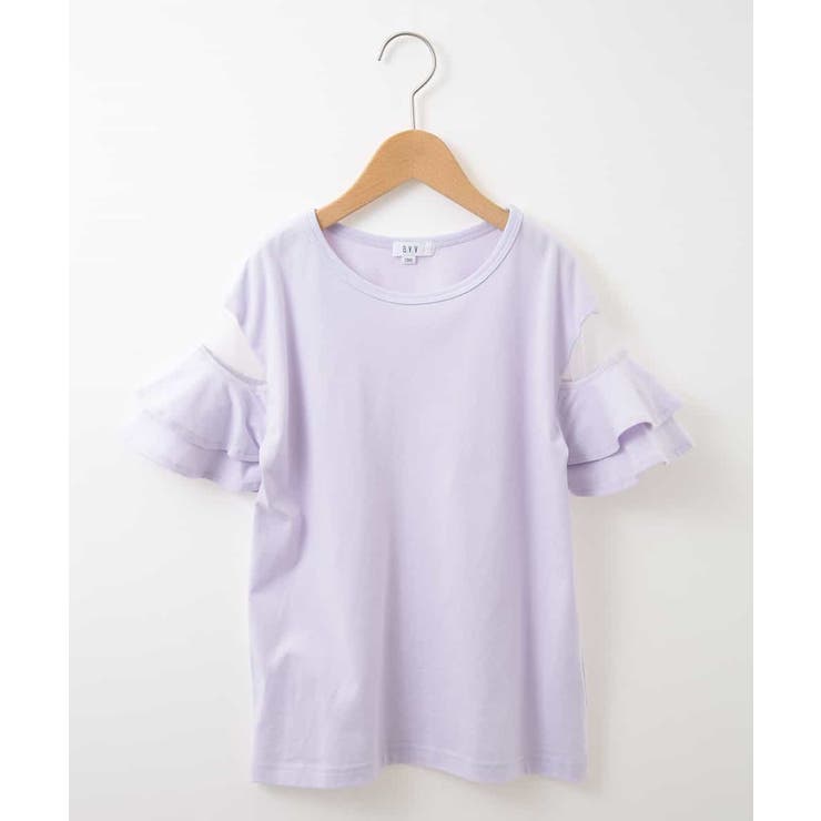 [140-150]【接触冷感】シアーフリルスリーブカットソー | a.v.v【KIDS】 | 詳細画像11 