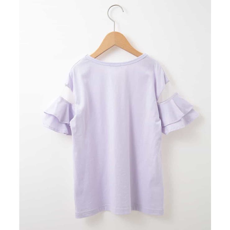 [140-150]【接触冷感】シアーフリルスリーブカットソー | a.v.v【KIDS】 | 詳細画像12 