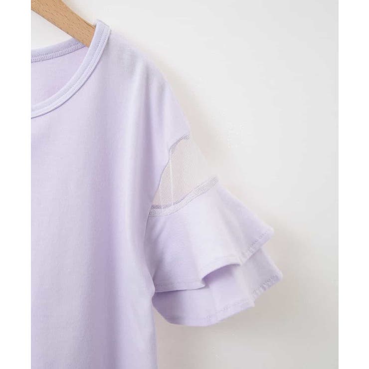 [140-150]【接触冷感】シアーフリルスリーブカットソー | a.v.v【KIDS】 | 詳細画像14 