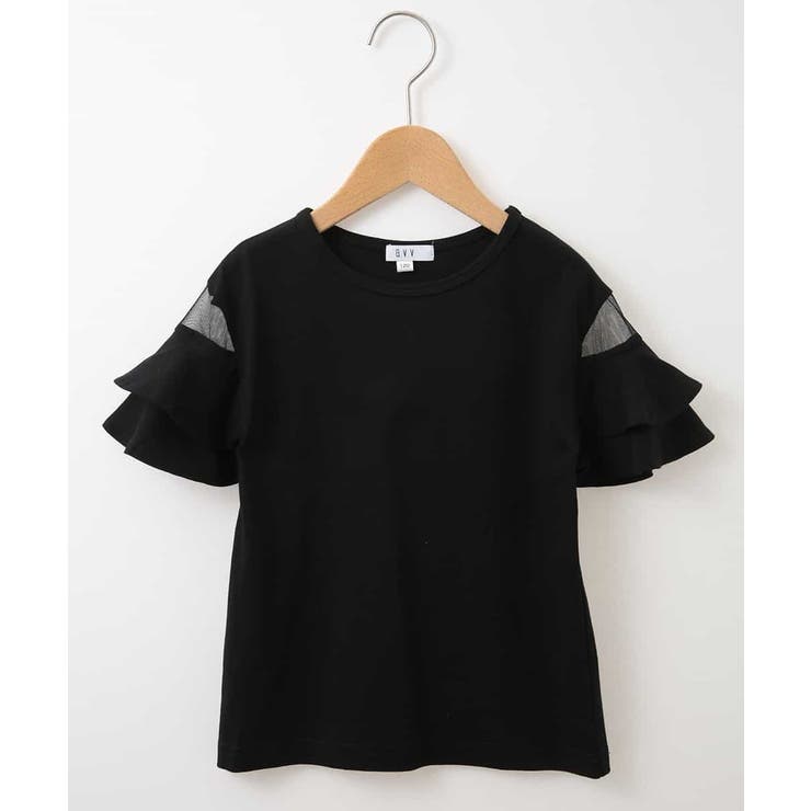 [140-150]【接触冷感】シアーフリルスリーブカットソー | a.v.v【KIDS】 | 詳細画像17 