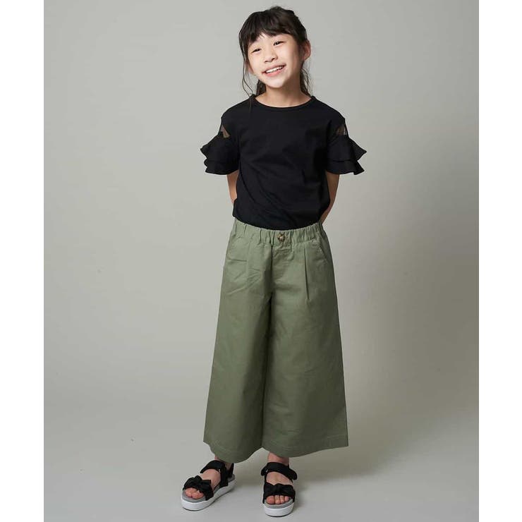 [140-150]【接触冷感】シアーフリルスリーブカットソー | a.v.v【KIDS】 | 詳細画像2 