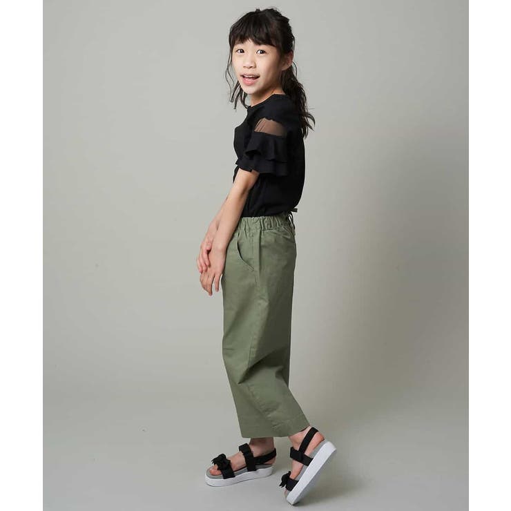 [140-150]【接触冷感】シアーフリルスリーブカットソー | a.v.v【KIDS】 | 詳細画像3 