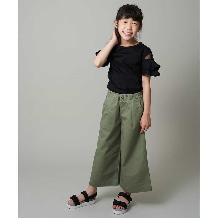 [140-150]【接触冷感】シアーフリルスリーブカットソー | a.v.v【KIDS】 | 詳細画像4 