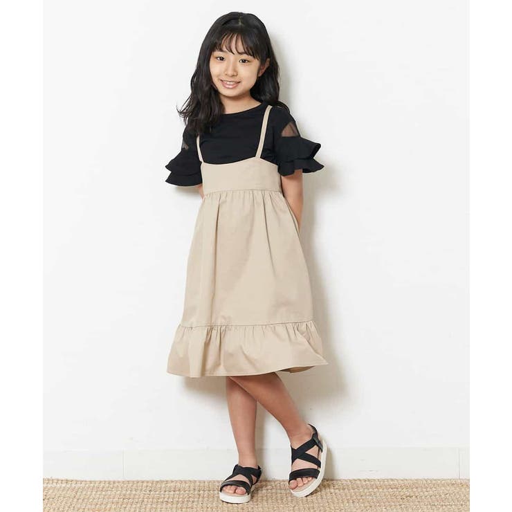 [140-150]【接触冷感】シアーフリルスリーブカットソー | a.v.v【KIDS】 | 詳細画像5 