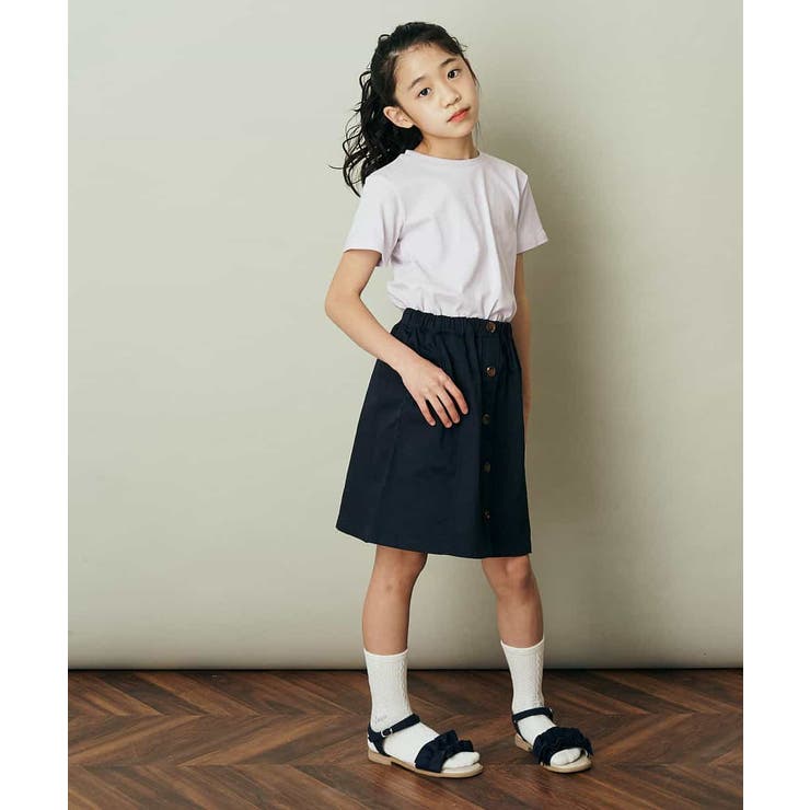 140-150]セーラーカラー付け襟Tシャツ[品番：ITKW0019779