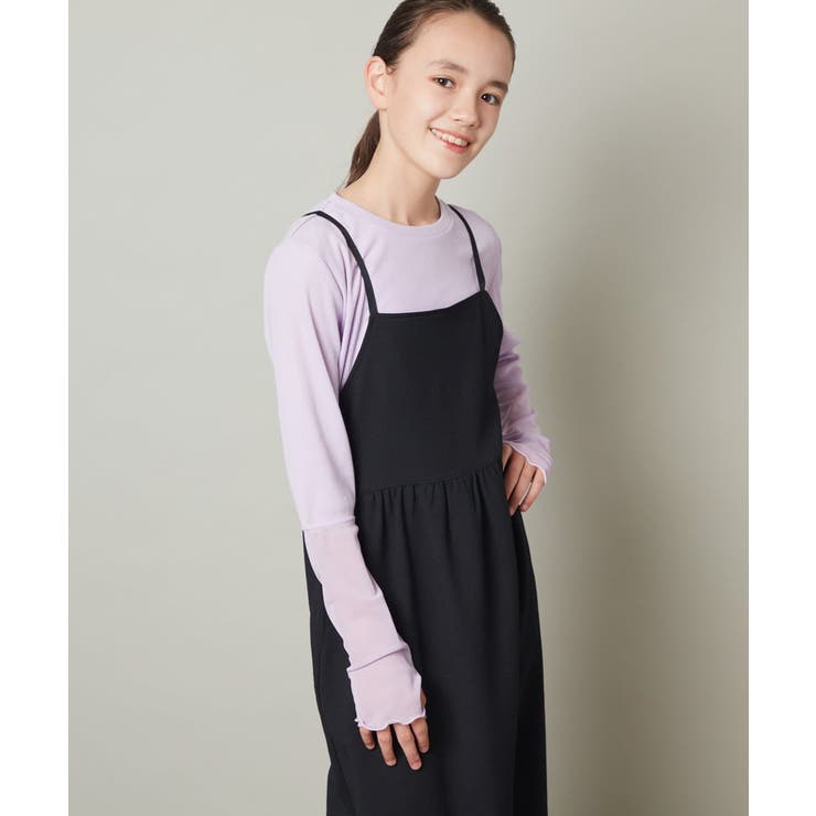 [150-160]袖シアー切り替えカットソー | a.v.v【KIDS】 | 詳細画像1 