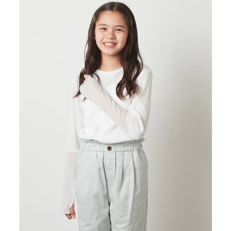 [150-160]袖シアー切り替えカットソー | a.v.v【KIDS】 | 詳細画像15 