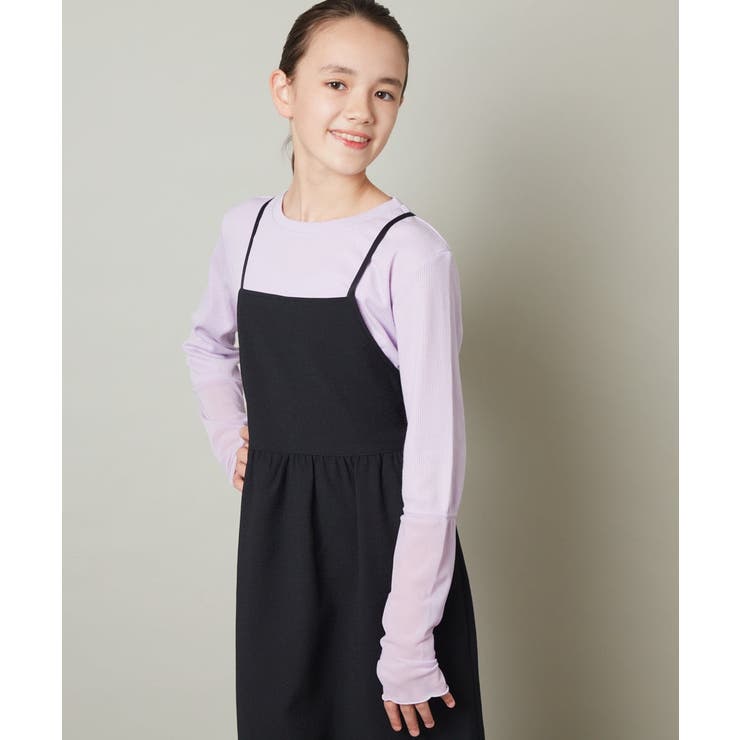 [150-160]袖シアー切り替えカットソー | a.v.v【KIDS】 | 詳細画像3 