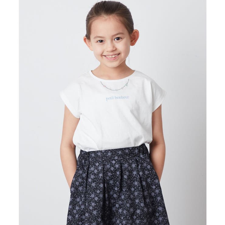 [100-130]ネックレスモチーフＴシャツ | a.v.v【KIDS】 | 詳細画像8 
