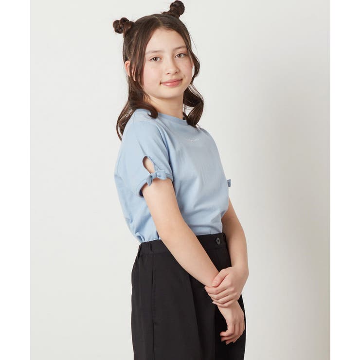 [100-130]袖口リボンTシャツ | a.v.v【KIDS】 | 詳細画像12 