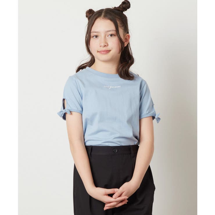 [100-130]袖口リボンTシャツ | a.v.v【KIDS】 | 詳細画像13 