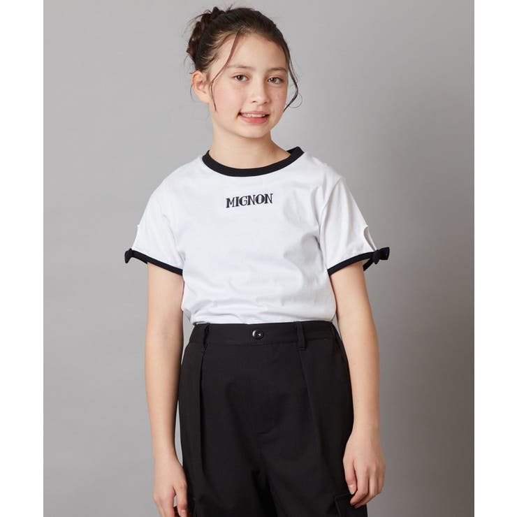 [100-130]袖口リボンTシャツ | a.v.v【KIDS】 | 詳細画像23 