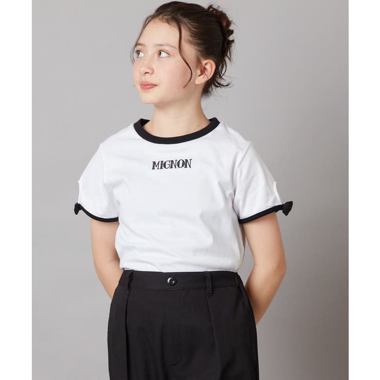 [100-130]袖口リボンTシャツ | a.v.v【KIDS】 | 詳細画像24 