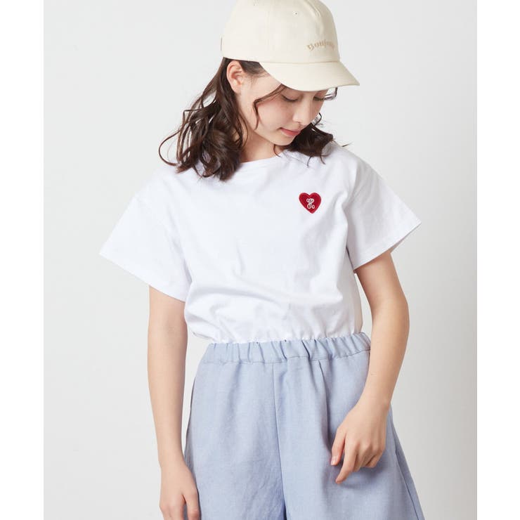 [100-130]ハートワッペン半袖Tシャツ | a.v.v【KIDS】 | 詳細画像20 