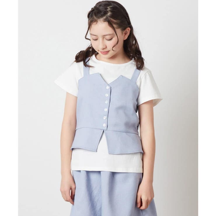 [100-130]【セットアップ対応】キャミドッキングトップス | a.v.v【KIDS】 | 詳細画像10 