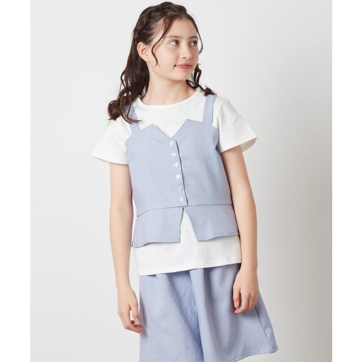 [100-130]【セットアップ対応】キャミドッキングトップス | a.v.v【KIDS】 | 詳細画像8 