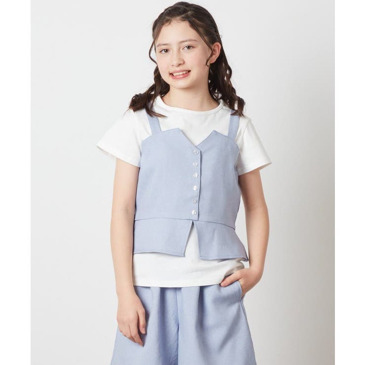 [100-130]【セットアップ対応】キャミドッキングトップス | a.v.v【KIDS】 | 詳細画像9 