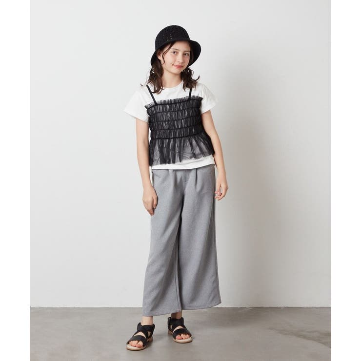 [100-130]チュールキャミドッキングＴシャツ | a.v.v【KIDS】 | 詳細画像26 