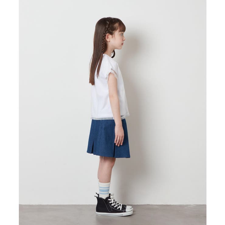 [100-130]チュールレイヤーロゴTシャツ | a.v.v【KIDS】 | 詳細画像15 