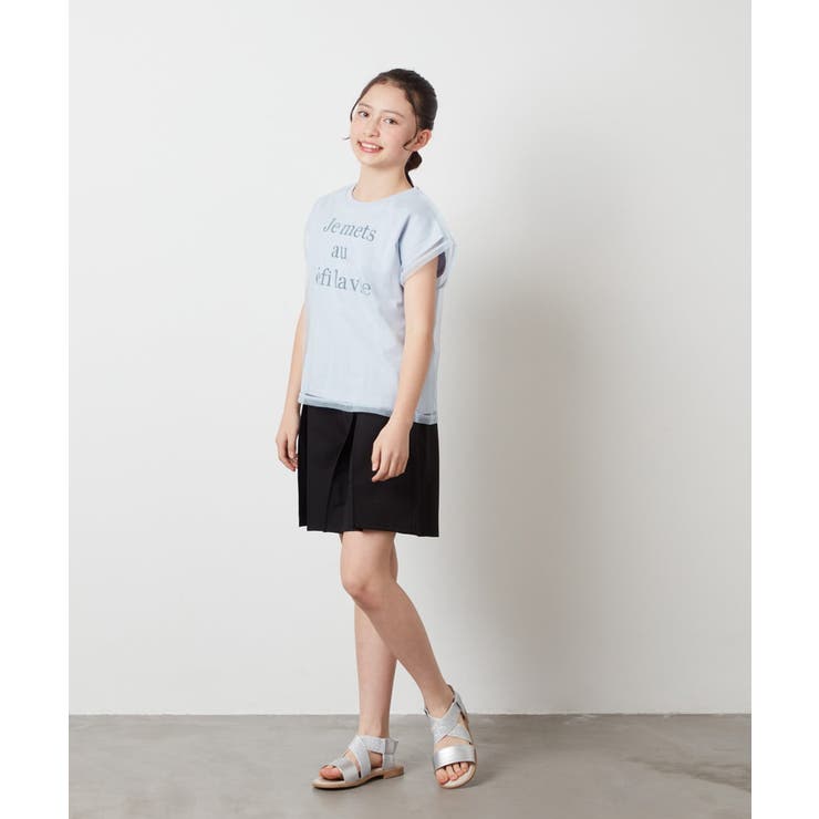 [100-130]チュールレイヤーロゴTシャツ | a.v.v【KIDS】 | 詳細画像24 
