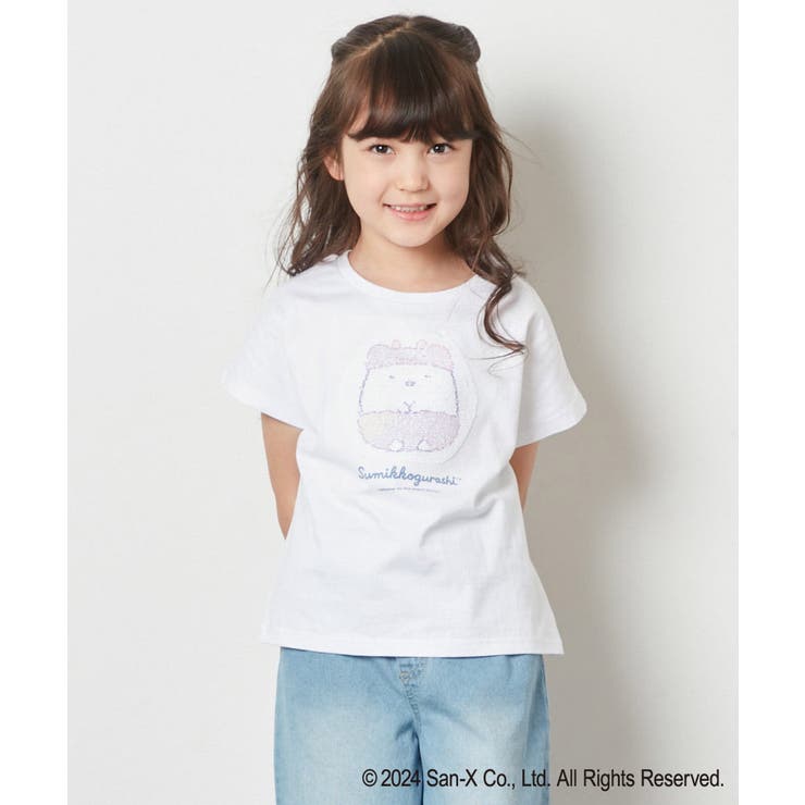 [100-140]【すみっコぐらし】リバーシブルスパンコールTシャツ | a.v.v【KIDS】 | 詳細画像13 