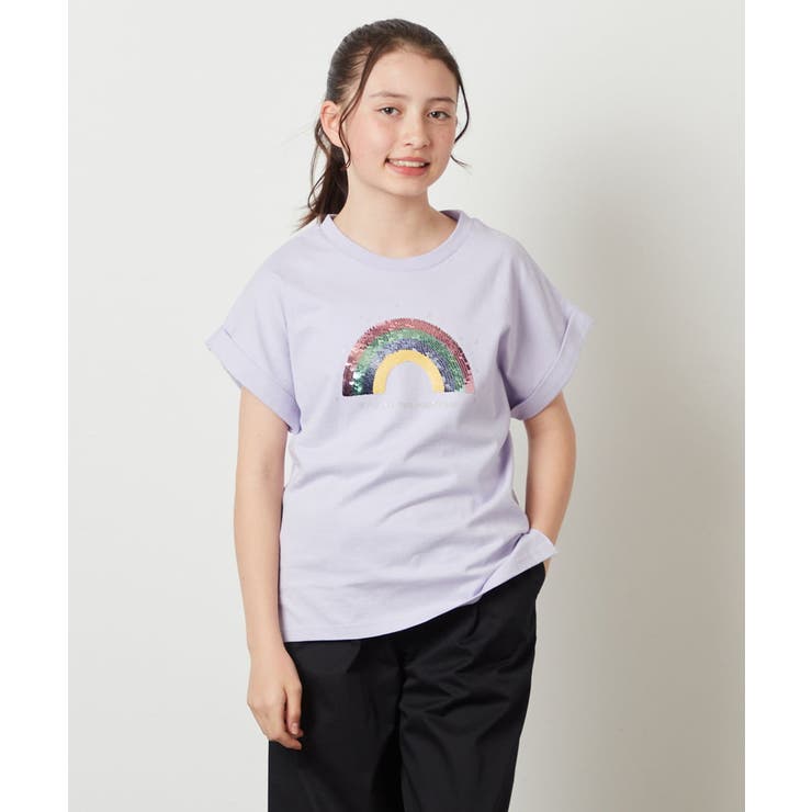 【洗える】スパンコール Ｔシャツ 110－150】色が変わる！スパンコール半袖Tシャツ／洗える