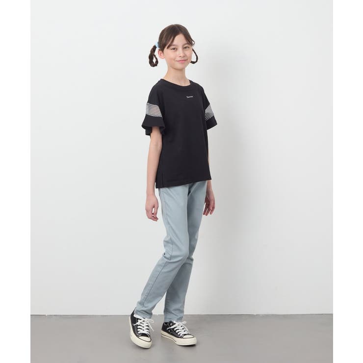 シアーギンガムキリカエスリーブＴシャツ | a.v.v【KIDS】 | 詳細画像10 