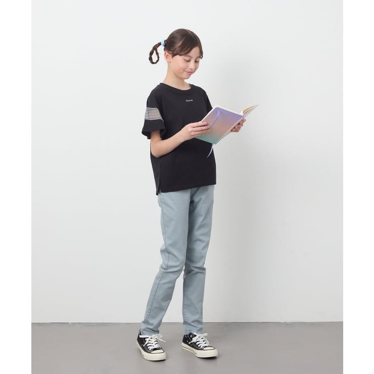 シアーギンガムキリカエスリーブＴシャツ | a.v.v【KIDS】 | 詳細画像12 