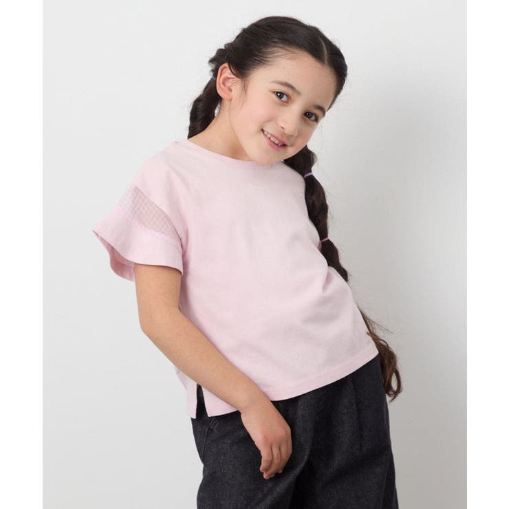 シアーギンガムキリカエスリーブＴシャツ | a.v.v【KIDS】 | 詳細画像19 