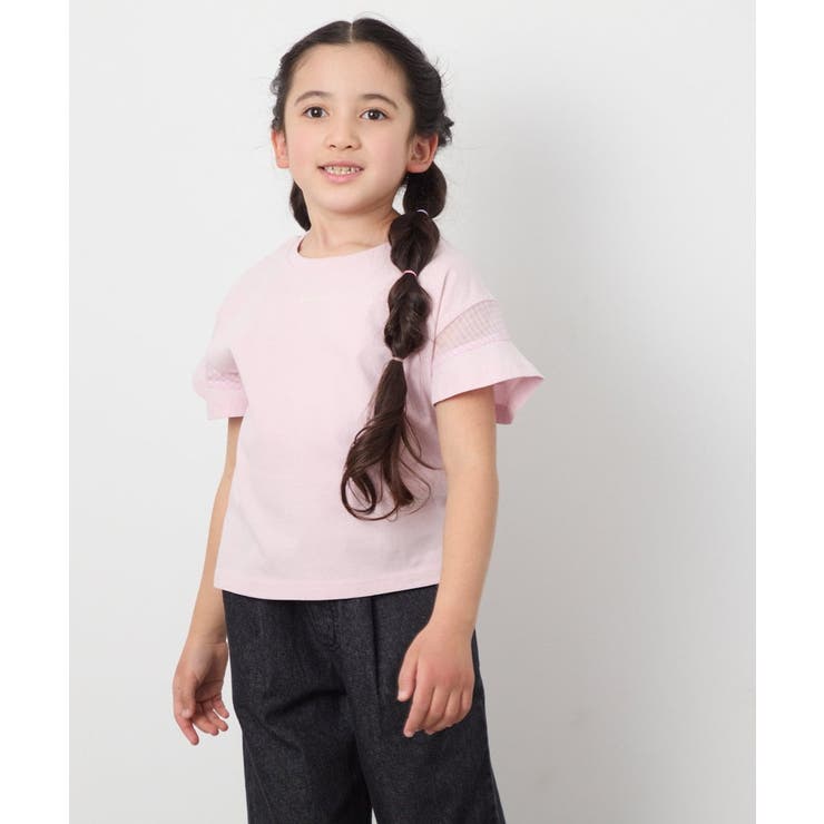 シアーギンガムキリカエスリーブＴシャツ | a.v.v【KIDS】 | 詳細画像20 