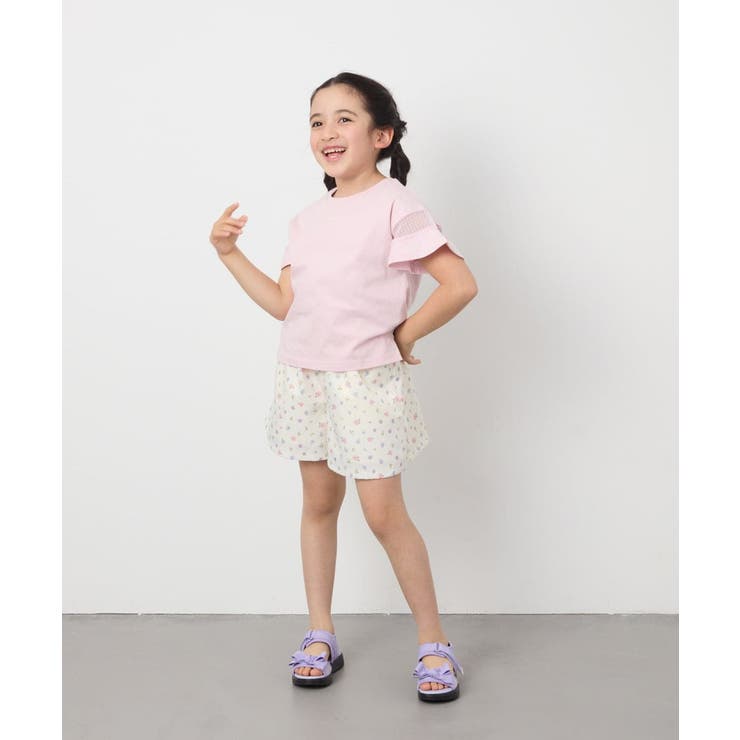 シアーギンガムキリカエスリーブＴシャツ | a.v.v【KIDS】 | 詳細画像30 