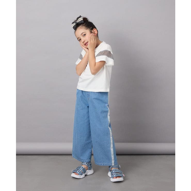 シアーギンガムキリカエスリーブＴシャツ | a.v.v【KIDS】 | 詳細画像38 