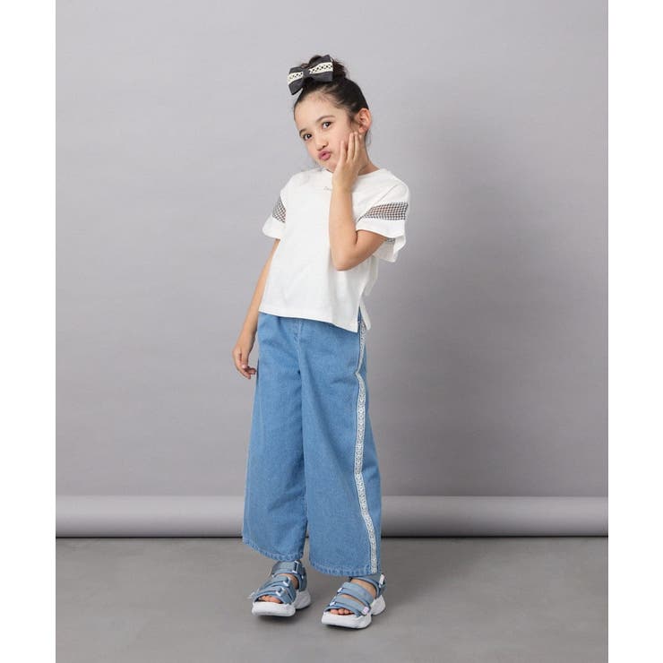 シアーギンガムキリカエスリーブＴシャツ | a.v.v【KIDS】 | 詳細画像40 