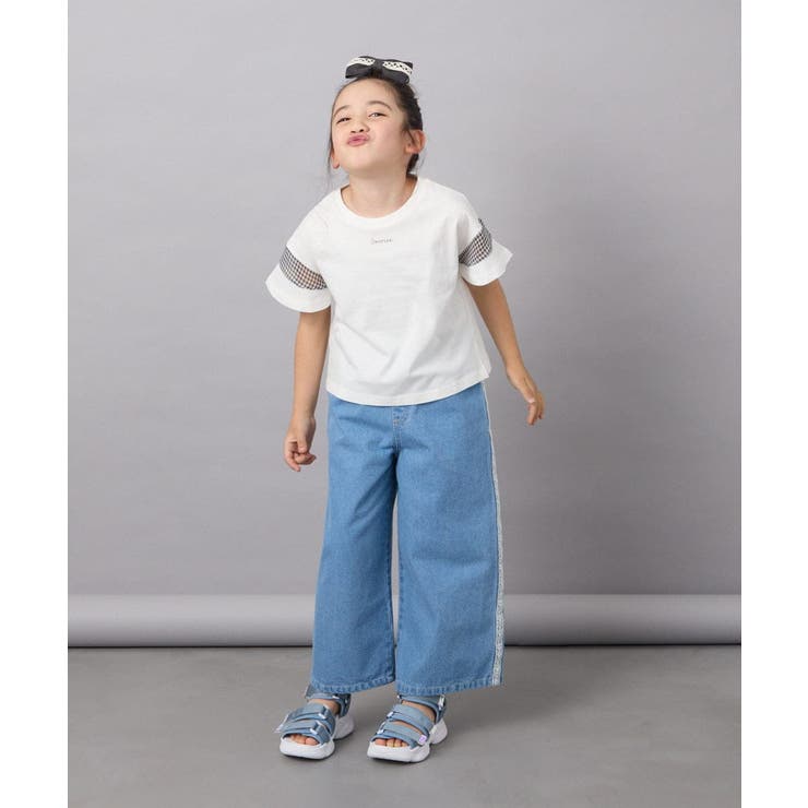 シアーギンガムキリカエスリーブＴシャツ | a.v.v【KIDS】 | 詳細画像41 