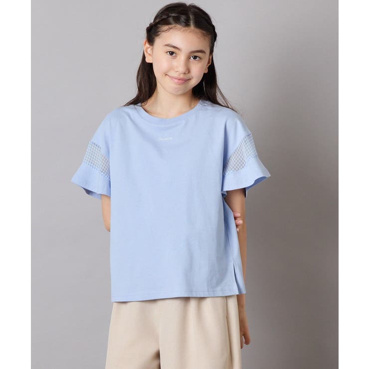 シアーギンガムキリカエスリーブＴシャツ | a.v.v【KIDS】 | 詳細画像42 