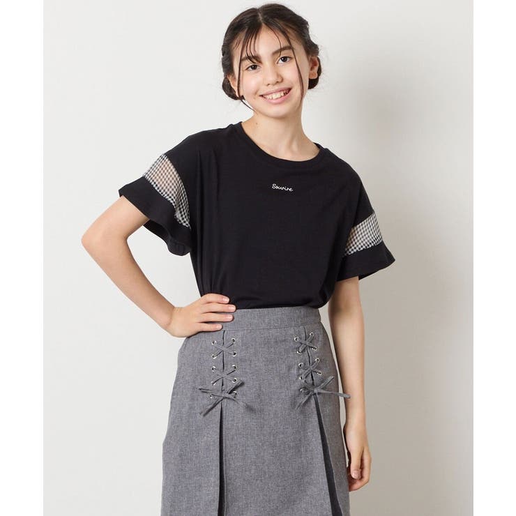 シアーギンガムキリカエスリーブＴシャツ | a.v.v【KIDS】 | 詳細画像55 