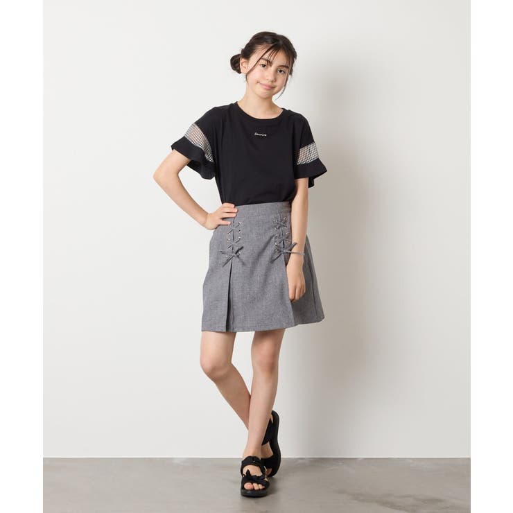 シアーギンガムキリカエスリーブＴシャツ | a.v.v【KIDS】 | 詳細画像57 